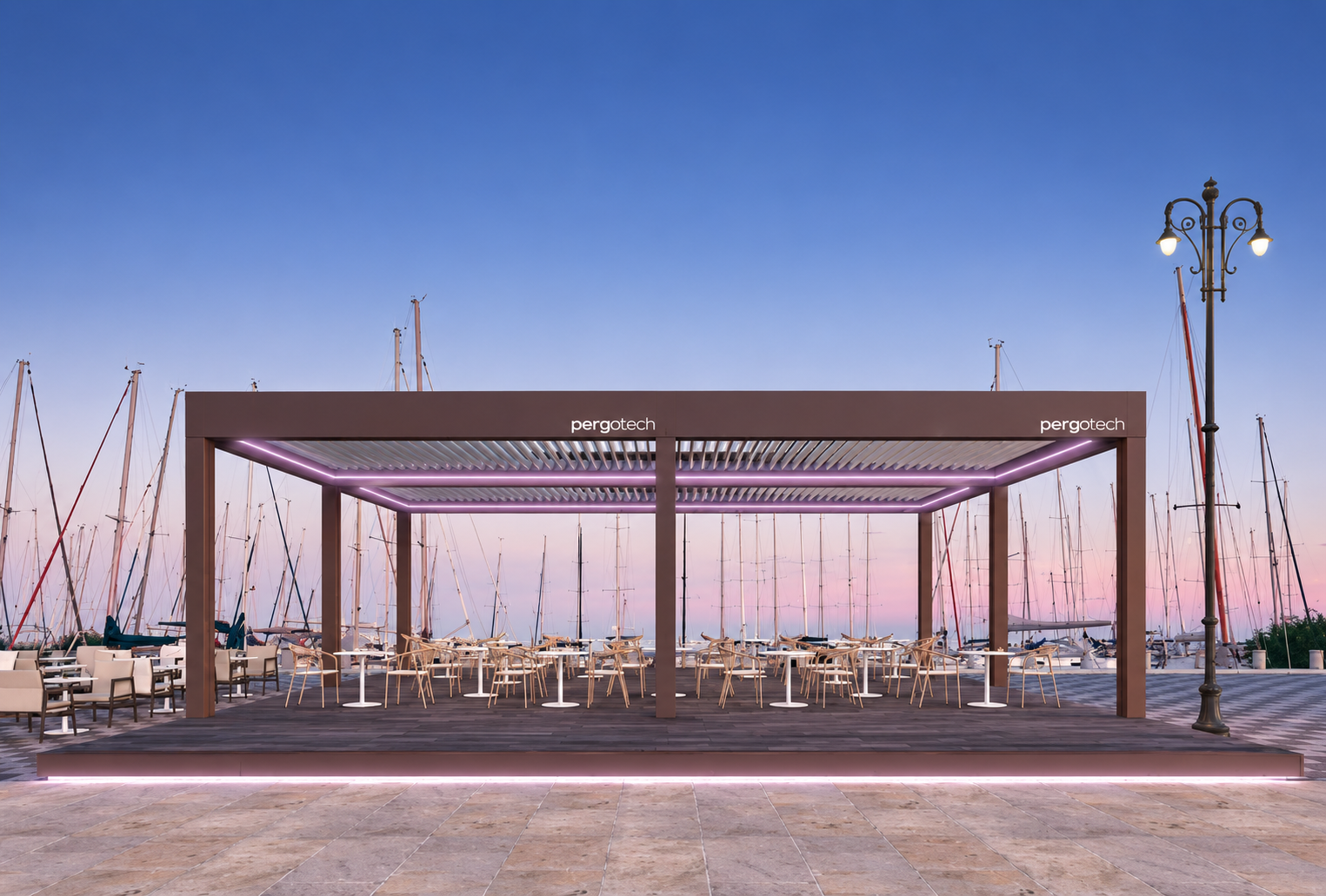 Pergola bioclimatique Pergotech Sunroof Skye